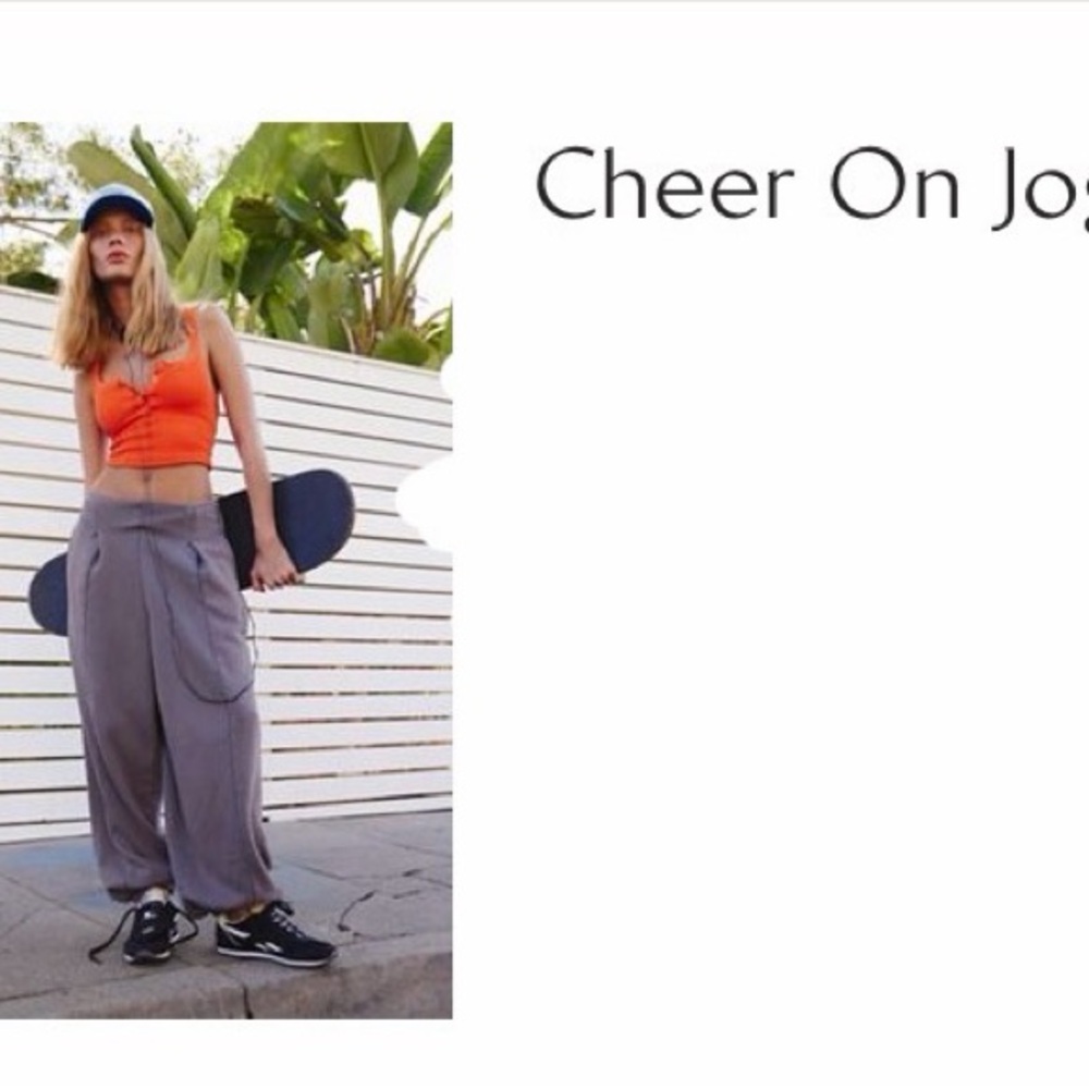 Free People Movement Cheer On Joggers Gunmetal
